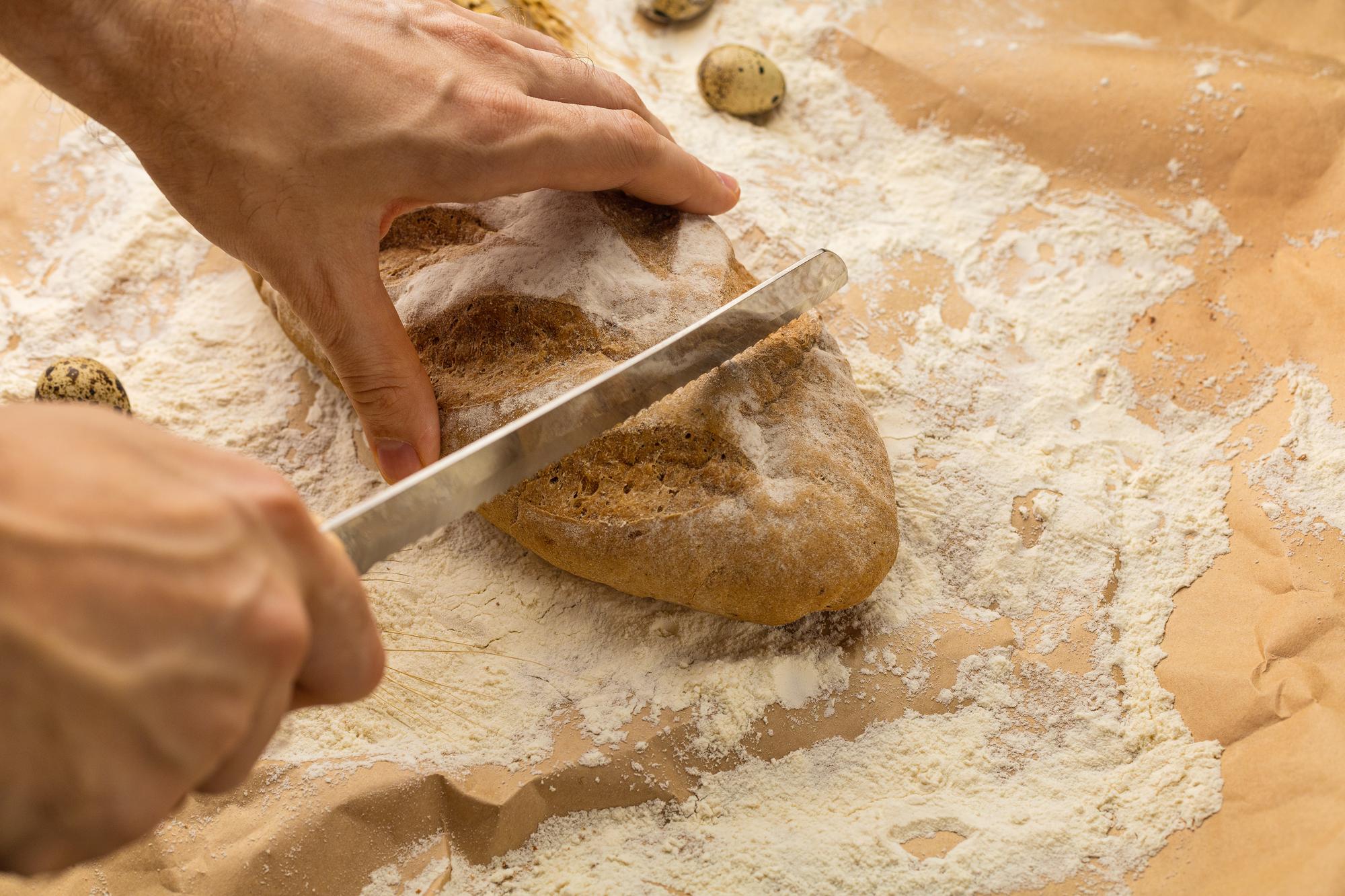 Close-up of handmade bread